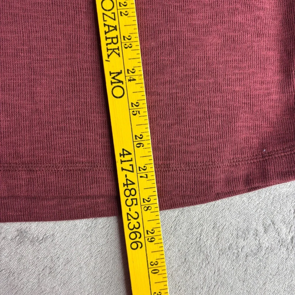 Banana Republic Thermal Mens XXL Burgundy Double Knit Crew NMT0188S Slub Raglan